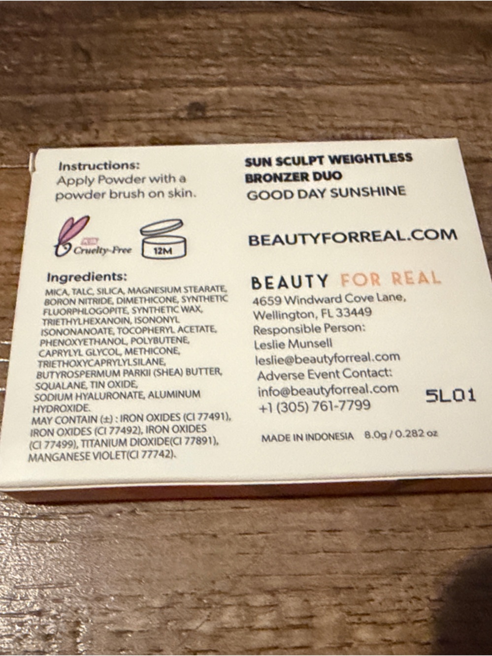 Beauty For Real Sun Sculpt Weightless Bronzer Duo - White with Coral Accents - Picture 2 of 5